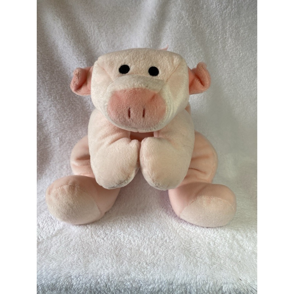 Ty Pluffies PIGGY the PIG Pink Peach Stuffed Animal Plush 2006 Heart Tag